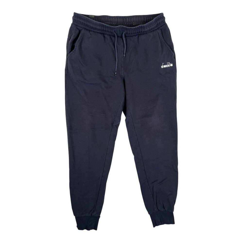 Vintage Diadora Blue Fleece Sweat Pants Joggers Size XL Soccer